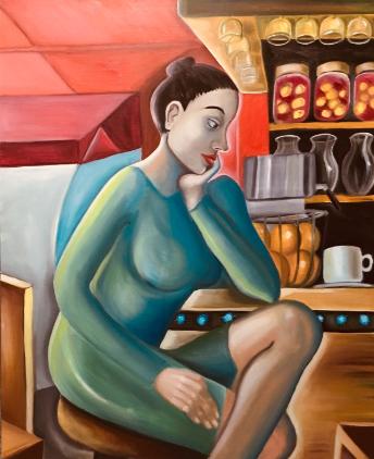 Woman at a Montreal Bar by Rebecca Vincenzi