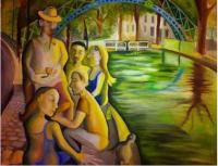 Picnic by the Canal by Rebecca Vincenzi