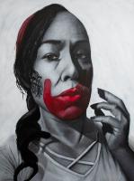 Anonymous two spirit in RED by Nayana LaFond