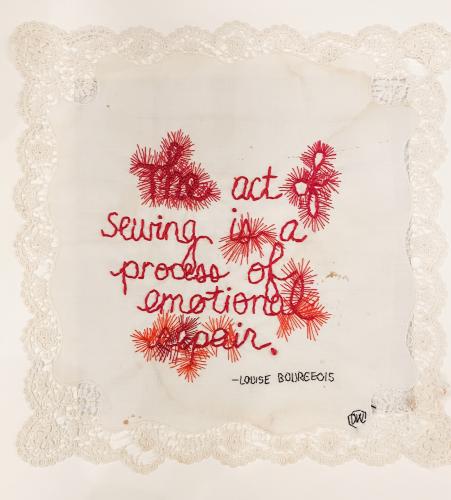 The Act of Sewing... Quotation by Louise Bourgeois by Diana Weymar
